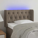 vidaXL tópszínű szövet LED-es fejtámla 83 x 16 x 78/88 cm