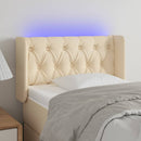 vidaXL krémszínű szövet LED-es fejtámla 83 x 16 x 78/88 cm