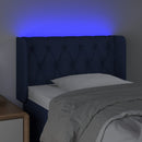vidaXL kék szövet LED-es fejtámla 83 x 16 x 78/88 cm