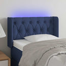 vidaXL kék szövet LED-es fejtámla 83 x 16 x 78/88 cm