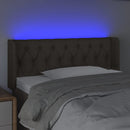 vidaXL tópszínű szövet LED-es fejtámla 93 x 16 x 78/88 cm