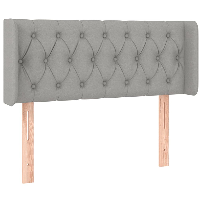 vidaXL világosszürke szövet LED-es fejtámla 103 x 16 x 78/88 cm