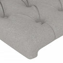 vidaXL világosszürke szövet LED-es fejtámla 103 x 16 x 78/88 cm