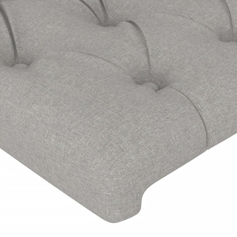 vidaXL világosszürke szövet LED-es fejtámla 103 x 16 x 78/88 cm