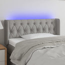 vidaXL világosszürke szövet LED-es fejtámla 103 x 16 x 78/88 cm
