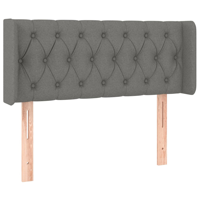 vidaXL sötétszürke szövet LED-es fejtámla 103 x 16 x 78/88 cm