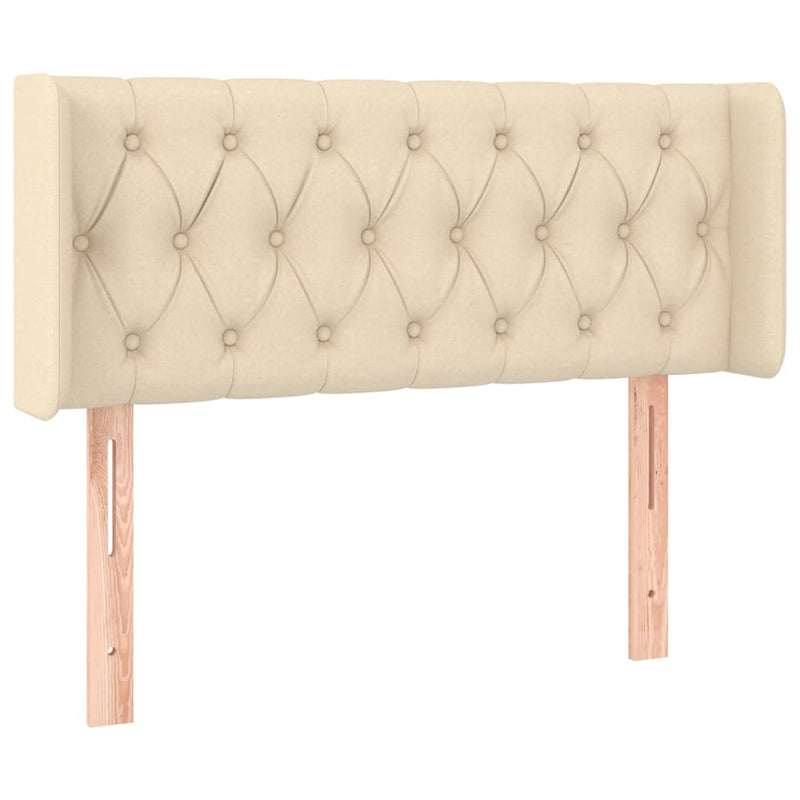 vidaXL krémszínű szövet LED-es fejtámla 103 x 16 x 78/88 cm