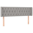 vidaXL világosszürke szövet LED-es fejtámla 147 x 16 x 78/88 cm
