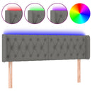 vidaXL sötétszürke szövet LED-es fejtámla 147 x 16 x 78/88 cm