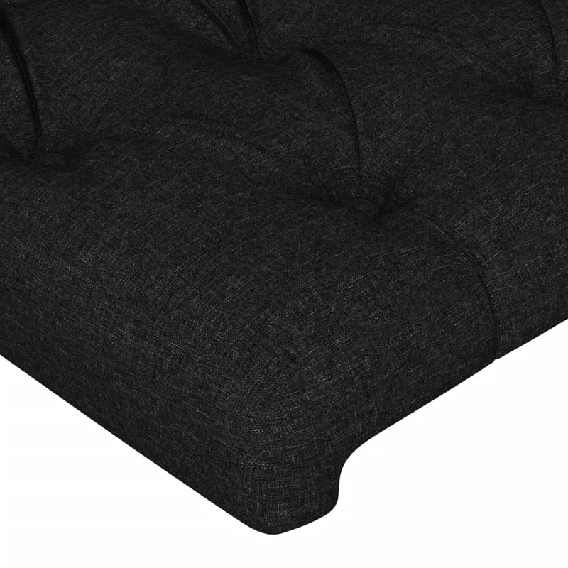 vidaXL fekete szövet LED-es fejtámla 147 x 16 x 78/88 cm