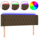 vidaXL sötétbarna szövet LED-es fejtámla 147 x 16 x 78/88 cm
