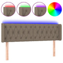 vidaXL tópszínű szövet LED-es fejtámla 147 x 16 x 78/88 cm