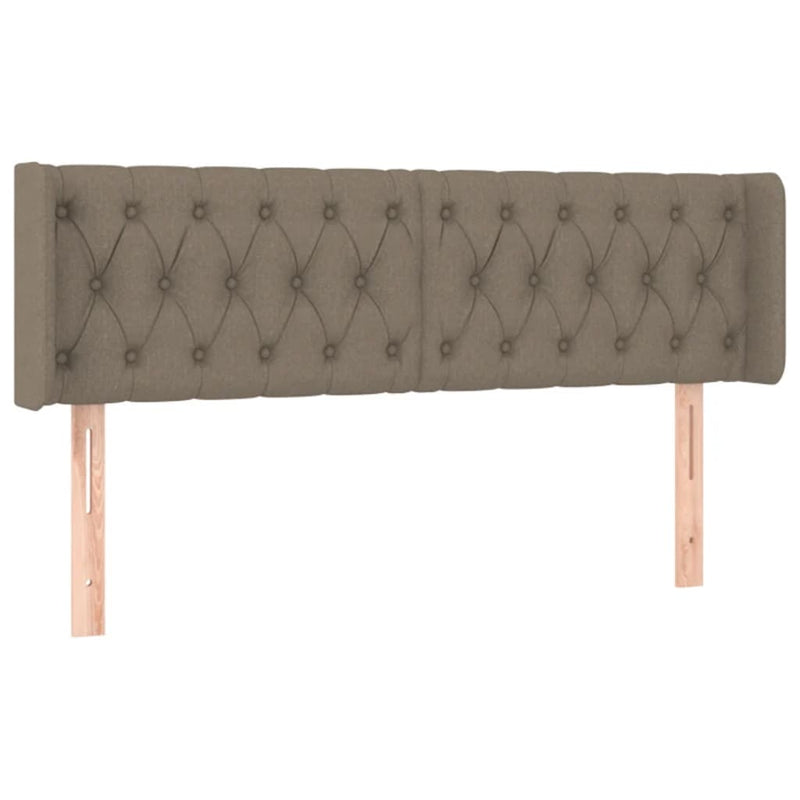 vidaXL tópszínű szövet LED-es fejtámla 147 x 16 x 78/88 cm