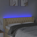 vidaXL krémszínű szövet LED-es fejtámla 163 x 16 x 78/88 cm