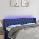 vidaXL kék szövet LED-es fejtámla 163 x 16 x 78/88 cm
