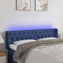 vidaXL kék szövet LED-es fejtámla 163 x 16 x 78/88 cm