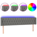 vidaXL sötétszürke szövet LED-es fejtámla 183 x 16 x 78/88 cm