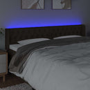 vidaXL sötétbarna szövet LED-es fejtámla 183 x 16 x 78/88 cm
