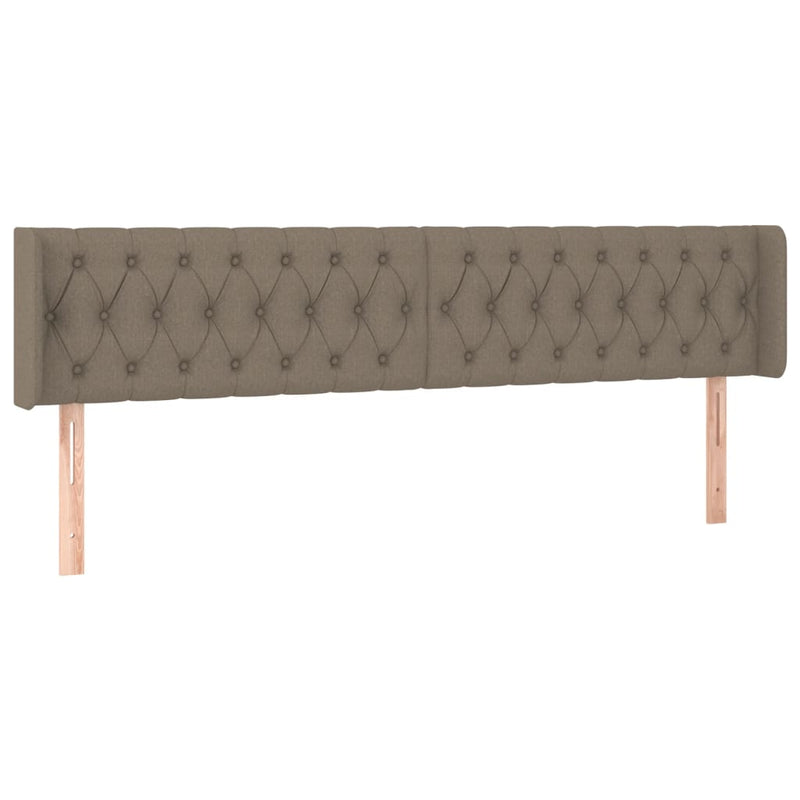 vidaXL tópszínű szövet LED-es fejtámla 183 x 16 x 78/88 cm