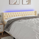 vidaXL krémszínű szövet LED-es fejtámla 183 x 16 x 78/88 cm