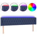 vidaXL kék szövet LED-es fejtámla 183 x 16 x 78/88 cm