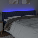 vidaXL kék szövet LED-es fejtámla 183 x 16 x 78/88 cm