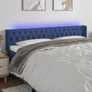 vidaXL kék szövet LED-es fejtámla 183 x 16 x 78/88 cm