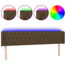 vidaXL sötétbarna szövet LED-es fejtámla 203 x 16 x 78/88 cm