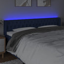 vidaXL kék szövet LED-es fejtámla 203 x 16 x 78/88 cm