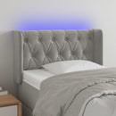 vidaXL világosszürke bársony LED-es fejtámla 83 x 16 x 78/88 cm