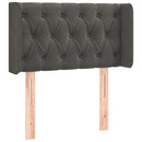 vidaXL sötétszürke bársony LED-es fejtámla 83 x 16 x 78/88 cm