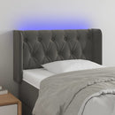 vidaXL sötétszürke bársony LED-es fejtámla 83 x 16 x 78/88 cm