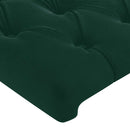 vidaXL sötétzöld bársony LED-es fejtámla 83 x 16 x 78/88 cm