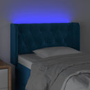 vidaXL sötétkék bársony LED-es fejtámla 83 x 16 x 78/88 cm