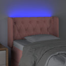 vidaXL rózsaszín bársony LED-es fejtámla 83 x 16 x 78/88 cm