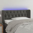 vidaXL sötétszürke bársony LED-es fejtámla 93 x 16 x 78/88 cm