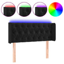 vidaXL fekete bársony LED-es fejtámla 93 x 16 x 78/88 cm