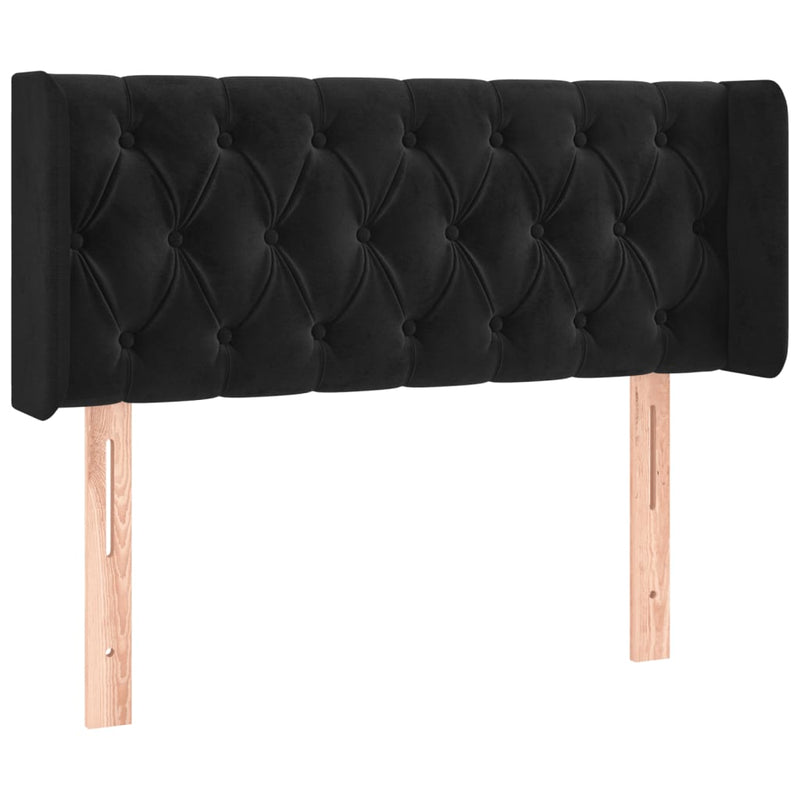 vidaXL fekete bársony LED-es fejtámla 93 x 16 x 78/88 cm