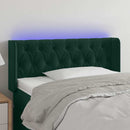 vidaXL sötétzöld bársony LED-es fejtámla 93 x 16 x 78/88 cm