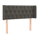 vidaXL sötétszürke bársony LED-es fejtámla 103 x 16 x 78/88 cm