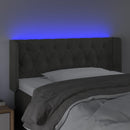 vidaXL sötétszürke bársony LED-es fejtámla 103 x 16 x 78/88 cm
