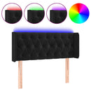 vidaXL fekete bársony LED-es fejtámla 103 x 16 x 78/88 cm