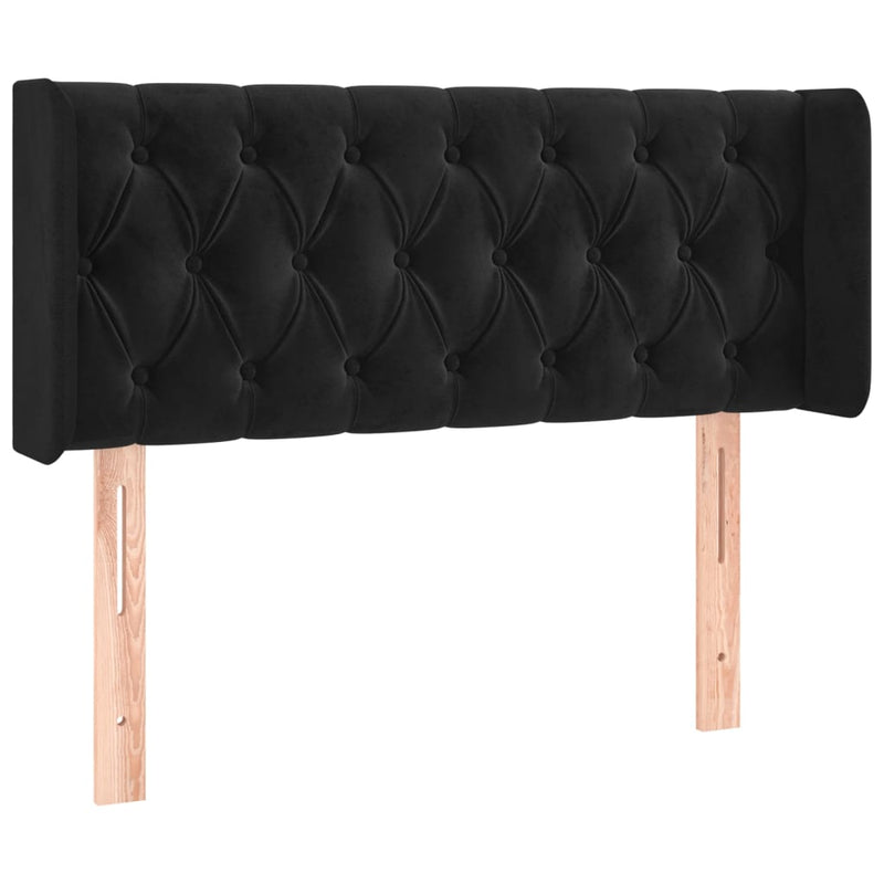 vidaXL fekete bársony LED-es fejtámla 103 x 16 x 78/88 cm