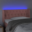 vidaXL rózsaszín bársony LED-es fejtámla 103x16x78/88 cm