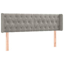 vidaXL világosszürke bársony LED-es fejtámla 147 x 16 x 78/88 cm