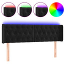 vidaXL fekete bársony LED-es fejtámla 147 x 16 x 78/88 cm