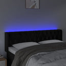 vidaXL fekete bársony LED-es fejtámla 147 x 16 x 78/88 cm