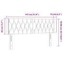 vidaXL sötétzöld bársony LED-es fejtámla 147 x 16 x 78/88 cm
