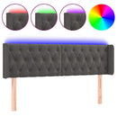 vidaXL sötétszürke bársony LED-es fejtámla 163 x 16 x 78/88 cm