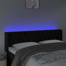 vidaXL fekete bársony LED-es fejtámla 163 x 16 x 78/88 cm